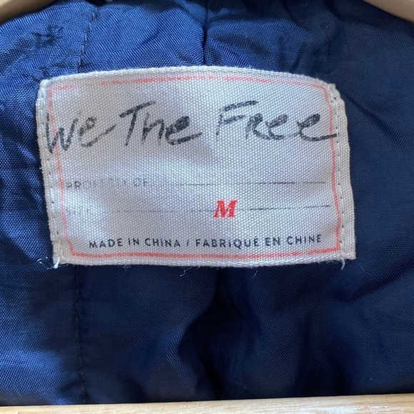 Free People On My Mind Bomber Jacket in Navy, NWOT, Size Medium - Picture 6 of 15